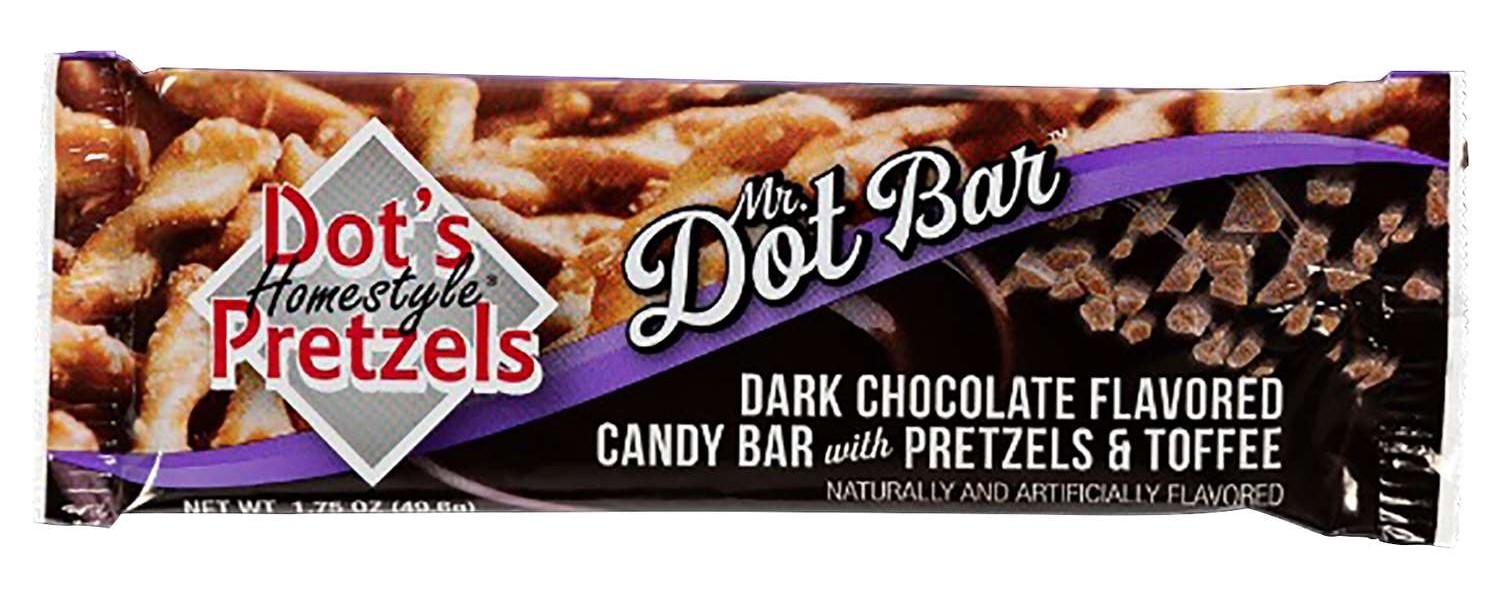 Dot's Pretzels 1.75 Oz Mr. Dot Bar Candy Bar-Dark Chocolate