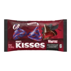 Hershey's Kisses Milk Chocolate Filled with Colored Crème with Vampire Foils - 9 oz.