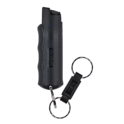 SABRE Black Pepper Spray Keychain with Quick Release Key Ring