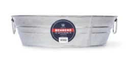 Behrens 3 Gallon Hot Dipped Steel Mini Round Low Flat Tub