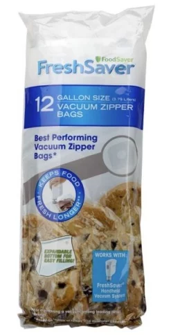 FoodSaver® Vacuum Zipper Gallon Bags, 12 Count