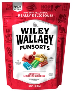 Wiley Wallaby Assorted Licorice Candies, 8 oz