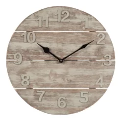 La Crosse Wood Panel Wall Clock, 12"