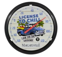 La Crosse Round Margaritaville Thermometer 13.25"