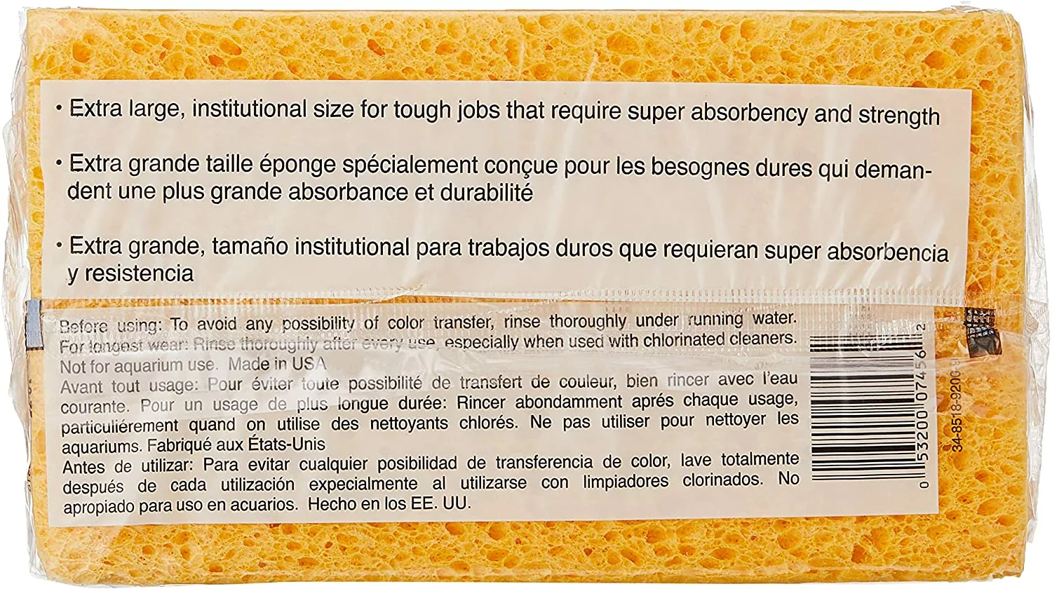 3M Heavy Duty Sponge for Commercial 7.5 in. - 1 Pk - Image 2