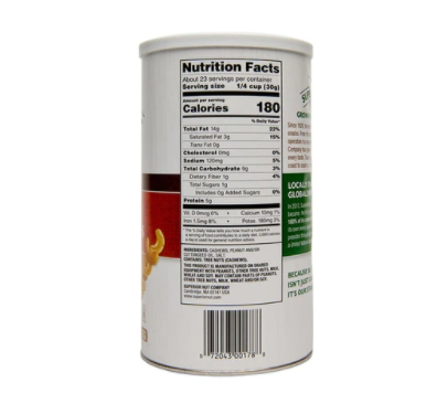 SUPERIOR NUT COMPANY Roasted & Salted Cashew Hvs & Pcs, 24oz can - Image 3