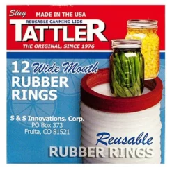 Tattler Reusable Rubber Rings, 12 Ct. Wide Mouth