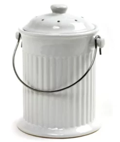 Norpro White Compost Keeper Crock, 1 Gallon