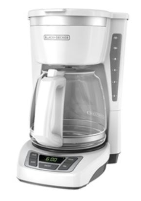 Black & Decker 12-Cup* Programmable Coffeemaker, White