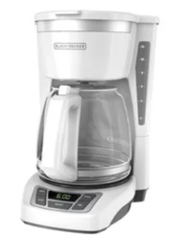 Black & Decker 12-Cup* Programmable Coffeemaker, White