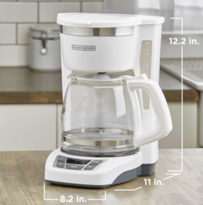 Black & Decker 12-Cup* Programmable Coffeemaker, White - Image 2