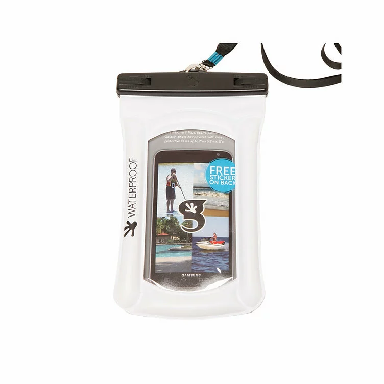 Gecko Float Phone Dry Bag-White