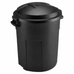 Roughneck 20-Gallon Black Plastic Trash Can