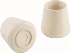 Shepherd Hardware White Rubber Leg Caps, 4 Pack