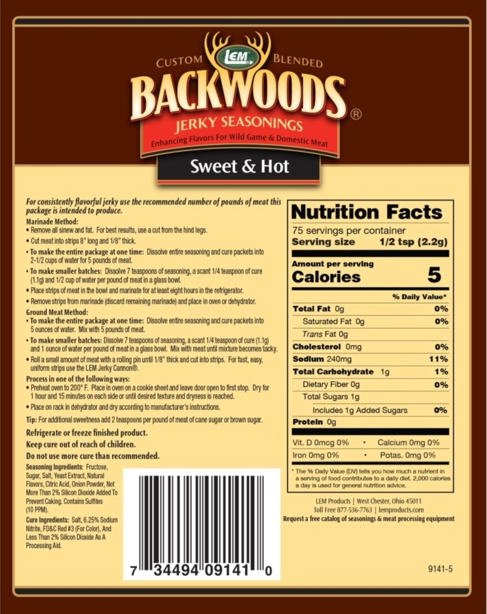 LEM Backwoods Jerky Seasonings - Makes 5 lbs Jerky - Image 4